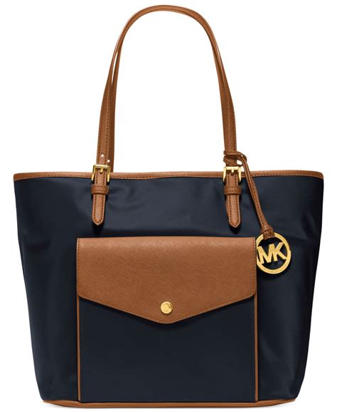 michael kors black canvas tote gift|michael kors black nylon tote.